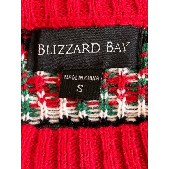 Adult Small Ugly Christmas Sweater Deer with Drink Holder Pocket - Picture 3 of 5